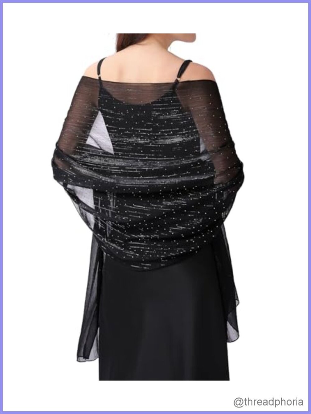 Chiffon Rhinestone Sparkly Shawl Wrap for Women Wedding Bridal Formal Evening